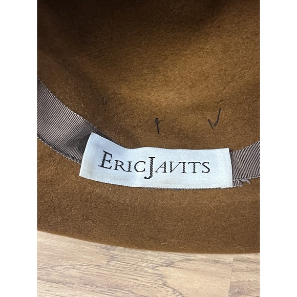 Vintage Eric Javits 1980s Hat, USA, Chocolate Brown Wool, Designer, Elegant look - Picture 3 of 10